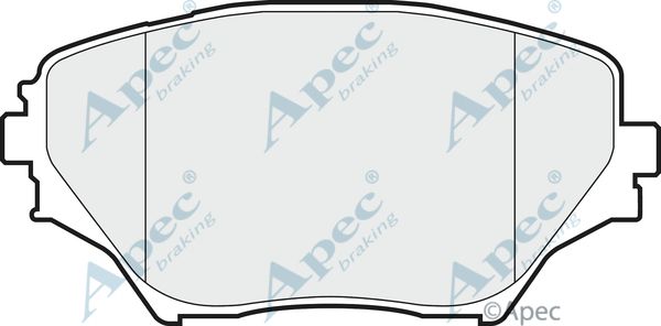 APEC BRAKING Комплект тормозных колодок, дисковый тормоз PAD1262